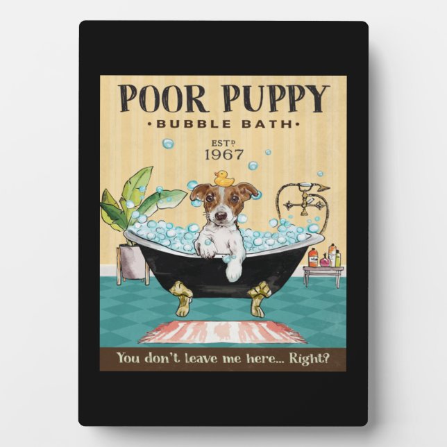 Jack Russell Terrier Dog Bubble Bath Plaque (Front)