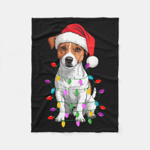 Jack Russell Terrier Dog Christmas Sweater Xmas Pe Fleece Blanket