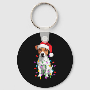 Jack Russell Terrier Dog Christmas Sweater Xmas Pe Keychain