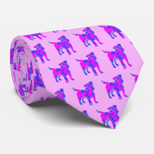 Jack Russell Terrier Dog Cute Pink Silhouette Pink Tie