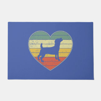 jack russell terrier dog heart valentines day pupp doormat