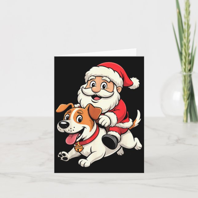 Jack Russell Terrier Dog Lover Kids Men Women Chri Card (Front)