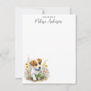 Jack Russell Terrier Dog Personalized Cute Puppy Card
