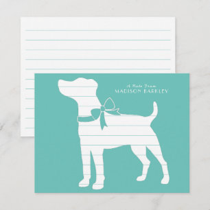 Jack Russell Terrier Dog Puppy Thank You Card