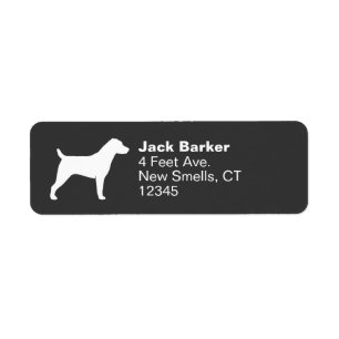 Jack Russell Terrier Dog Silhouette Adresse de ret