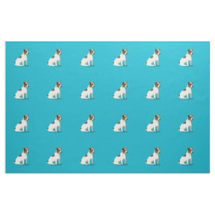Jack Russell Terrier Dog Sitting Fabric