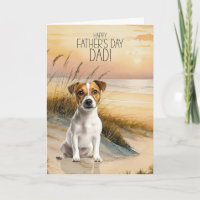 Jack Russell Terrier Dog Sunset Beach Father's Day