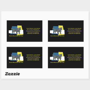 Jack Russell Terrier Dog YB Grid TriColour Sticker