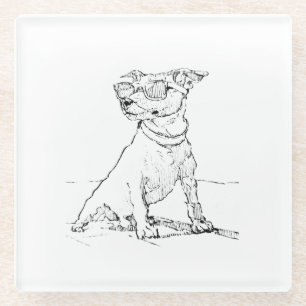 Jack Russell Terrier Glass Coaster