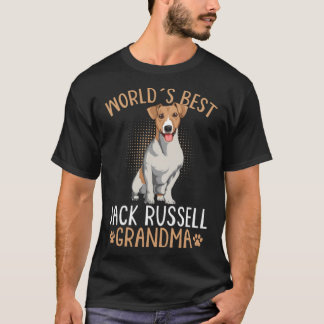 Jack Russell Terrier Grandma witch cowboy  T-Shirt