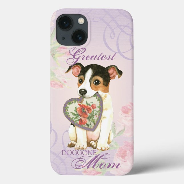 Jack Russell Terrier Heart Mom Case-Mate iPhone Case (Back)