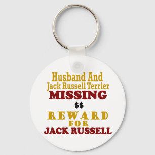 Jack Russell Terrier & Husband Missing Reward For Keychain