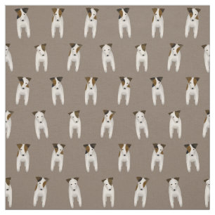 Jack Russell Terrier JRT cute dog pattern Fabric