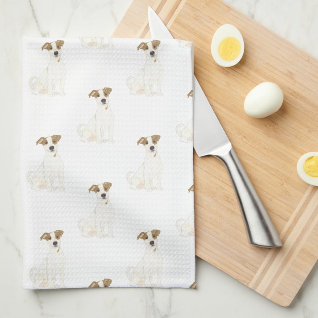 Jack Russell Terrier Kitchen Towel (Quarter Fold)