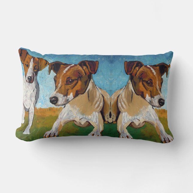Jack Russell Terrier Lumbar Pillow (Front)