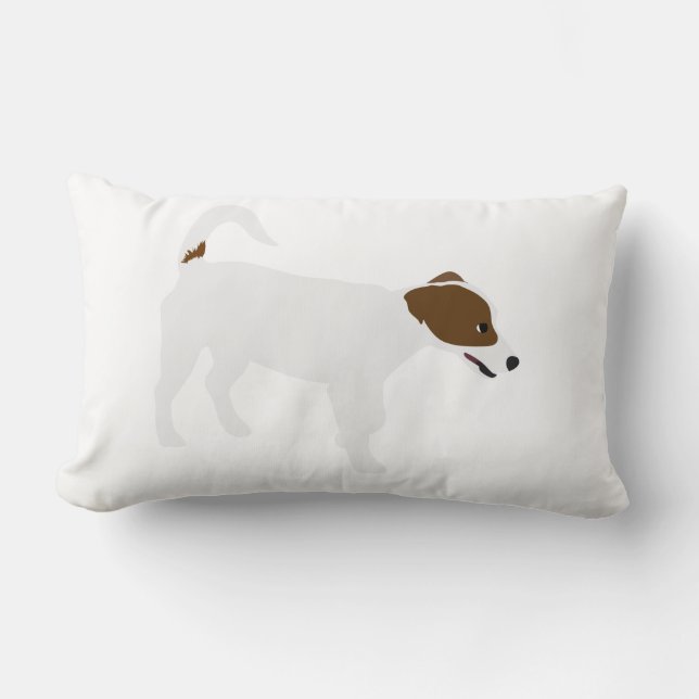 Jack Russell Terrier Lumbar Pillow (Front)