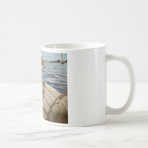Jack Russell Terrier on boat Coffee Mug