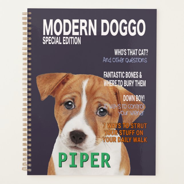 Jack Russell Terrier Parody Magazine Cover Planner (Front)