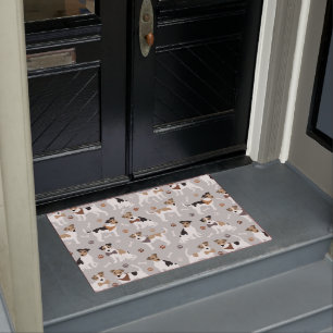Jack Russell Terrier Pâtes et tapis de porte d'os