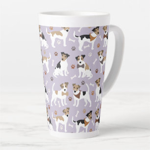 Jack Russell Terrier Patrouilles et os Latte Mug