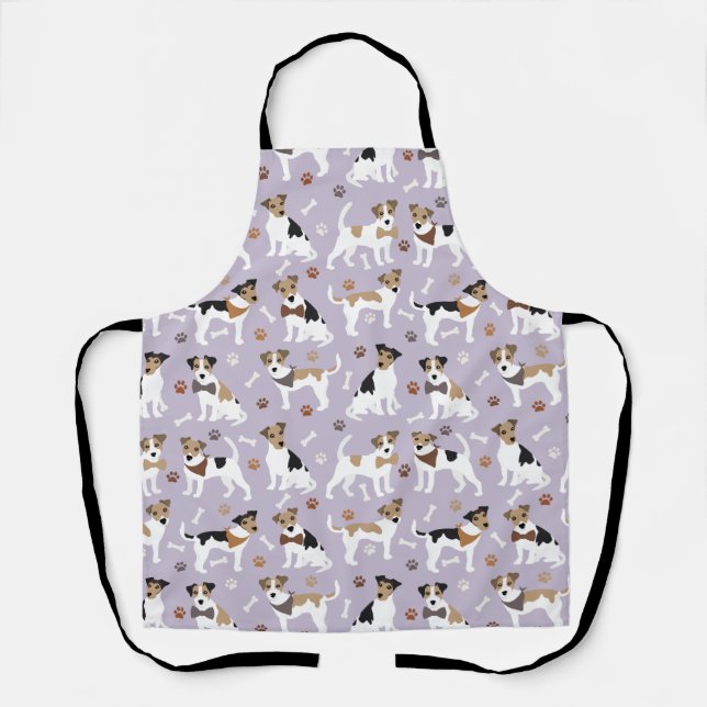 Jack Russell Terrier Paws and Bones Apron (Front)