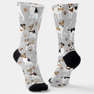 Jack Russell Terrier Paws and Bones Socks