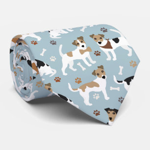 Jack Russell Terrier Paws and Bones Tie
