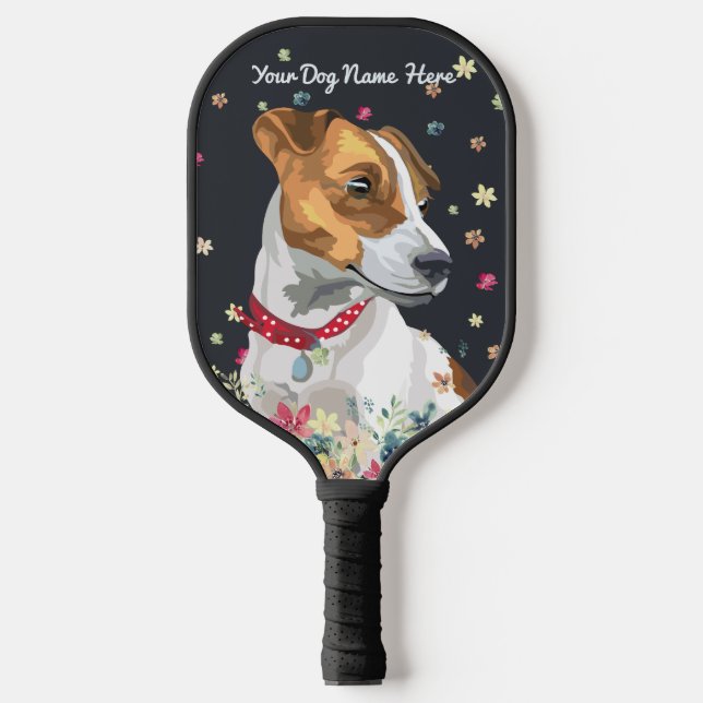 Jack Russell Terrier puppy name Pickleball Paddle (Front)