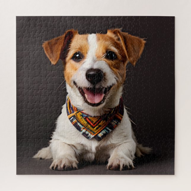 Jack Russell Terrier Realism Art Portrait Jigsaw Puzzle (Vertical)