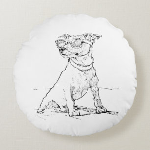 Jack Russell Terrier  Round Pillow