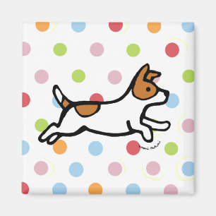 Jack Russell Terrier Running Magnet