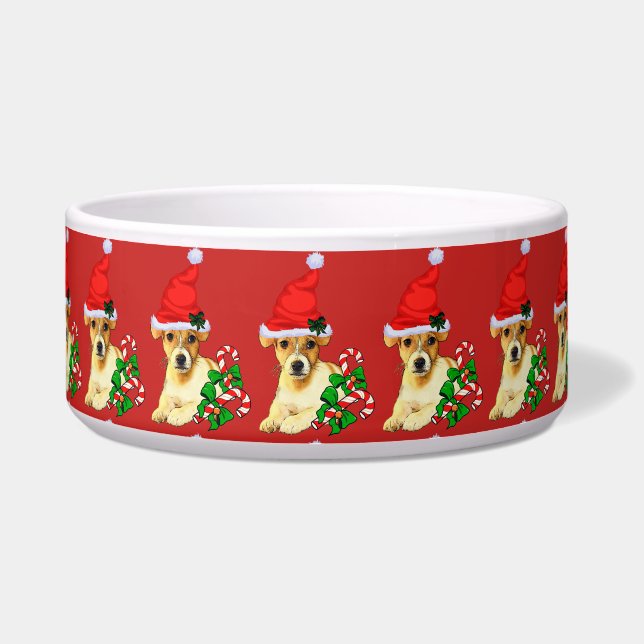 Jack Russell Terrier Santa Christmas  (Front)