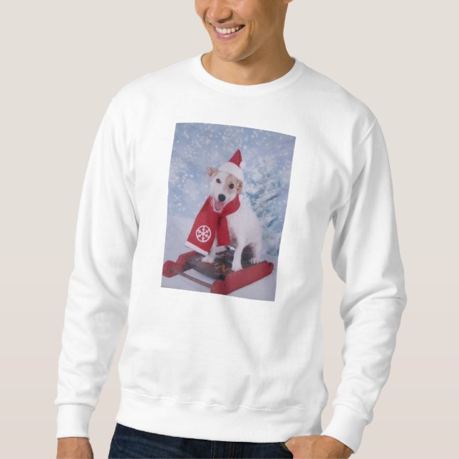 Jack Russell Terrier - Santa's Helper Sweatshirt (Front)