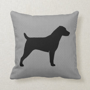 Jack Russell Terrier Silhouette Throw Pillow