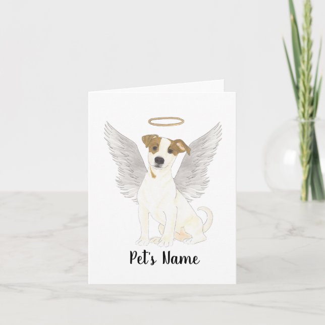 Jack Russell Terrier Sympathy Memorial Card (Front)