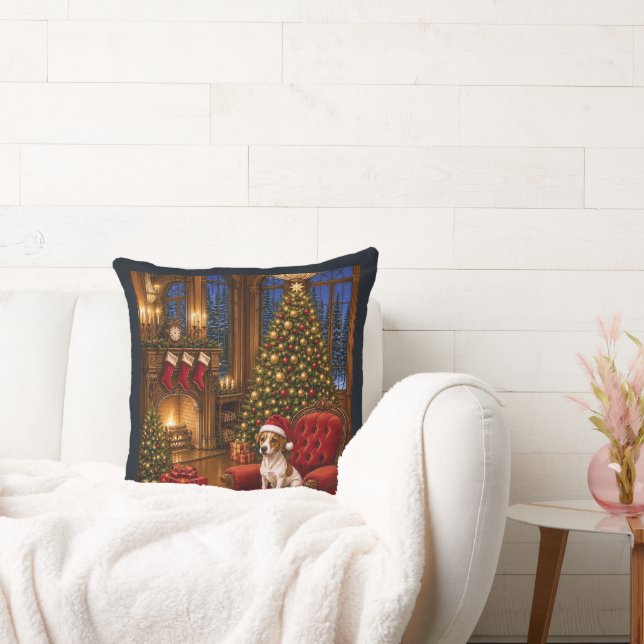Jack Russell Terrier  Throw Pillow (Couch)