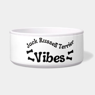 Jack Russell Terrier Vibes Ceramic Dog Bowl