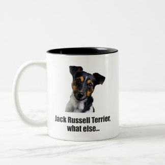 jack russell terrier, what else... Two-Tone coffee mug