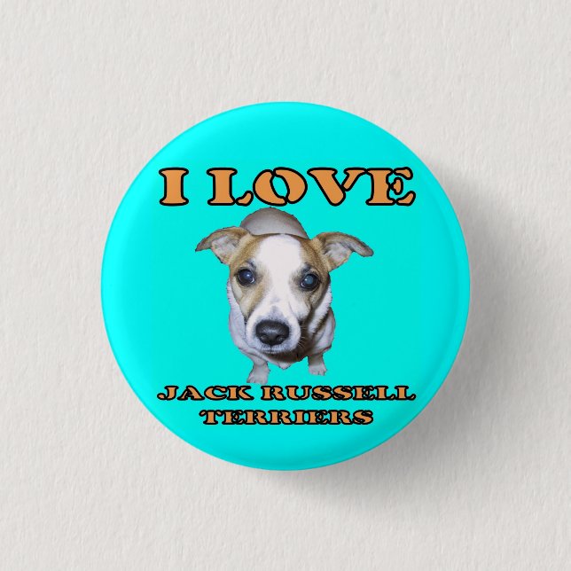Jack Russell Terriers Button. 1 Inch Round Button (Front)