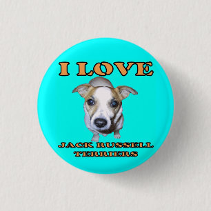 Jack Russell Terriers Button. 1 Inch Round Button