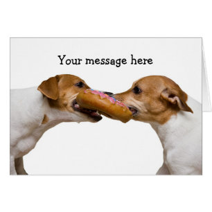 Jack Russell Tug-o-War Greeting Card