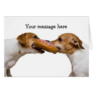 Jack Russell Tug-o-War Greeting Card