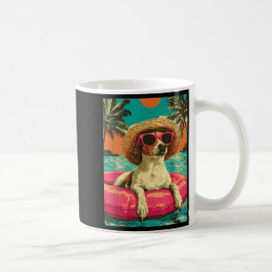 Jack Russell with Sungles Cute Dog Trocal ol Party Coffee Mug