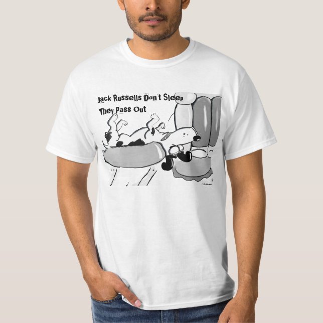 Jack Russells Don't Sleep T-Shirt (Front)