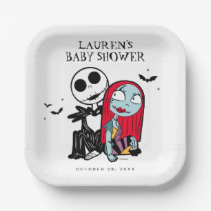 Jack & Sally Baby Shower Paper Plate
