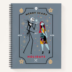 Jack & Sally   Merry Scary Holidays Notebook