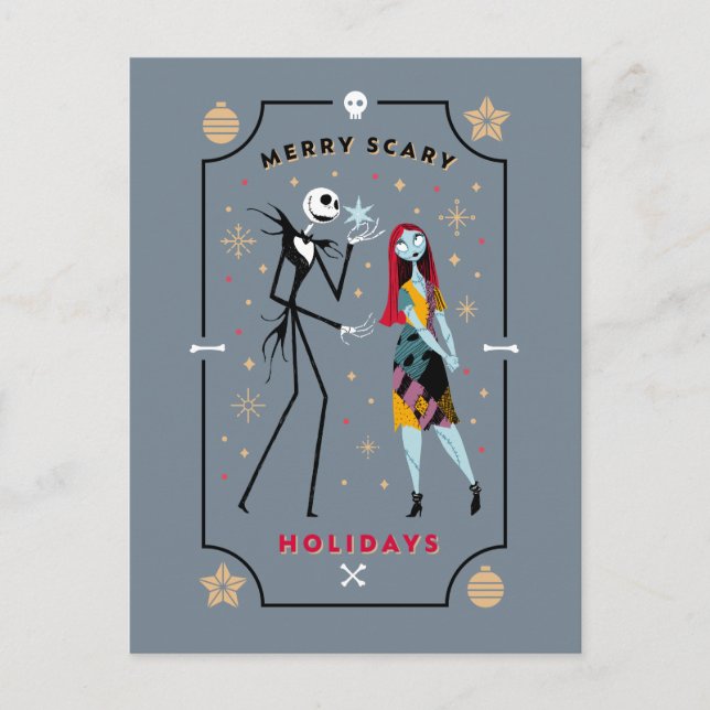 Jack & Sally | Merry Scary Holidays Postcard (Front)