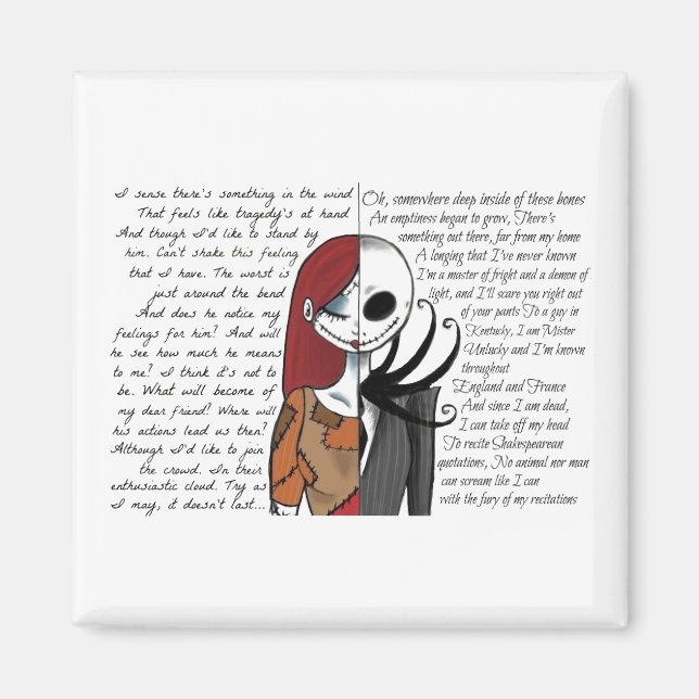 Jack & Sally Quote Magnet (Front)