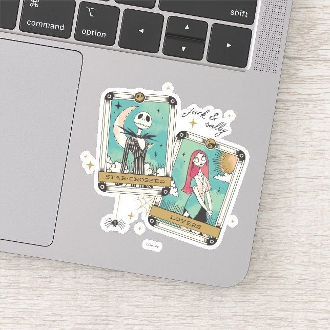 Jack & Sally Star-Crossed Lovers Tarot Cards (Detail)