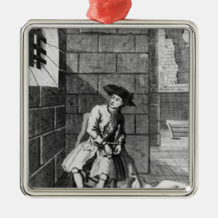 Jack Shepperd in Newgate Prison, 1724 Metal Ornament